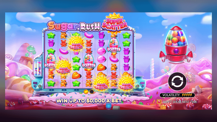 Sugar Rush Super Scatter slot demo artwork